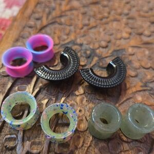 1/2" Gauge Ear Plugs Jewelry Aventurine Tunnels